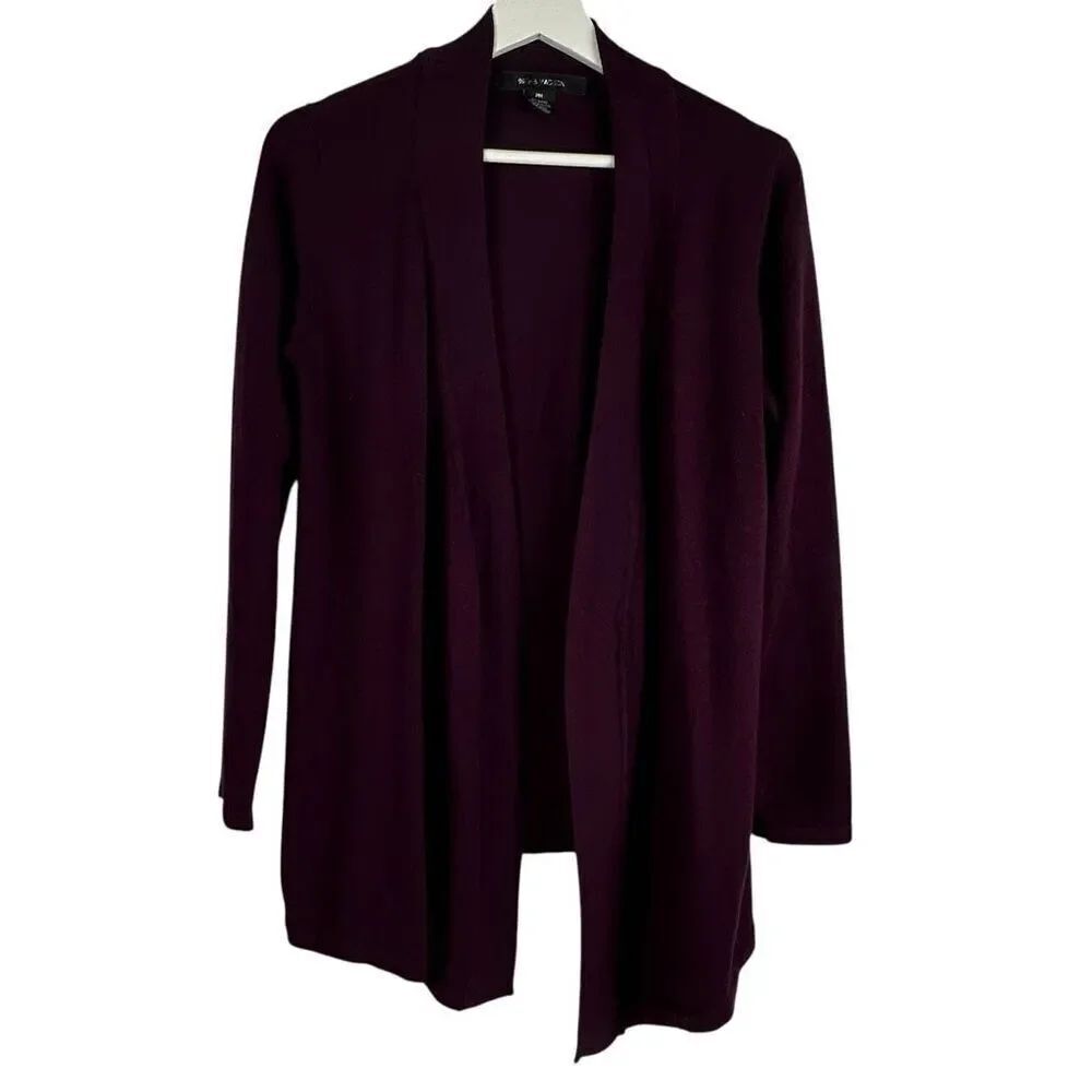 89th & Madison Purple Plum size Petite Medium Open Front Cardigan